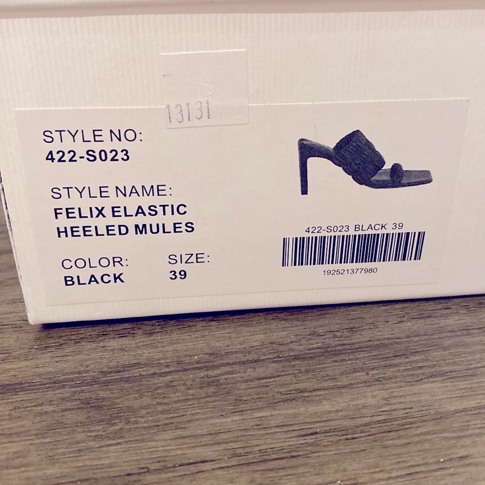 NIB [Jonathan Simkhai] Felix Black Ruched Mules Heel Women’s Sz US 8.5 / EU 39 - Picture 10 of 10